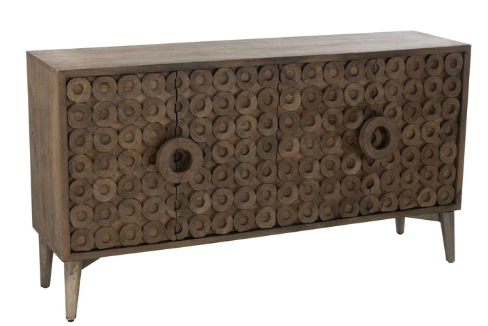 J-line - Buffet 4 Deuren Mangohout|mdf Bruin - 152x45x83cm
