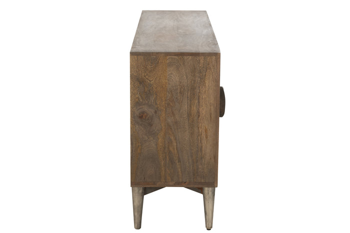 J-line - Buffet 4 Deuren Mangohout|mdf Bruin - 152x45x83cm