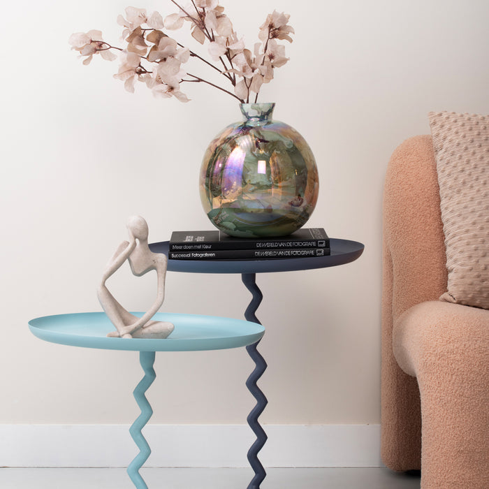 Leitmotiv - Bijzettafel Zig Zag Large - Nachtblauw