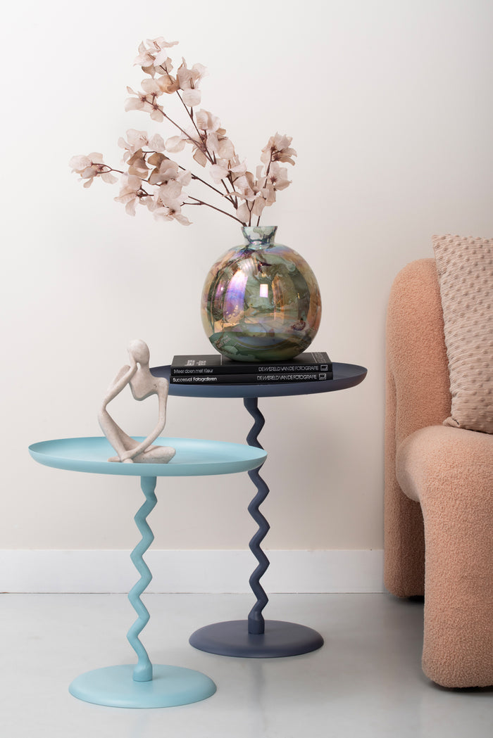 Leitmotiv - Bijzettafel Zig Zag Large - Nachtblauw