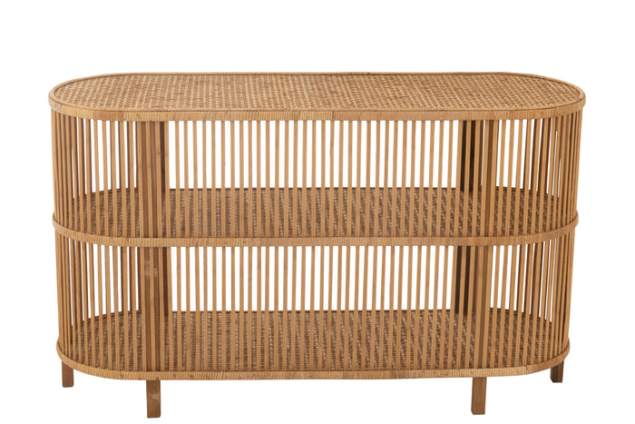 J-line - Tafel Exo Bamboe|rotan Naturel - 121x41x72cm