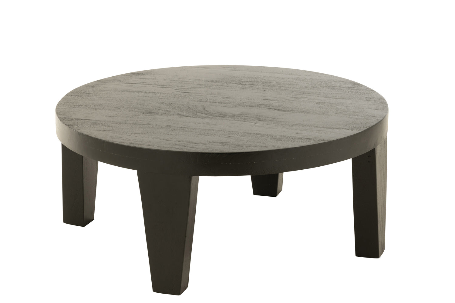 J-Line koffietafel Rond - hout - matte zwart