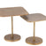 J-Line tafel - aluminium - goud - 2  stuks