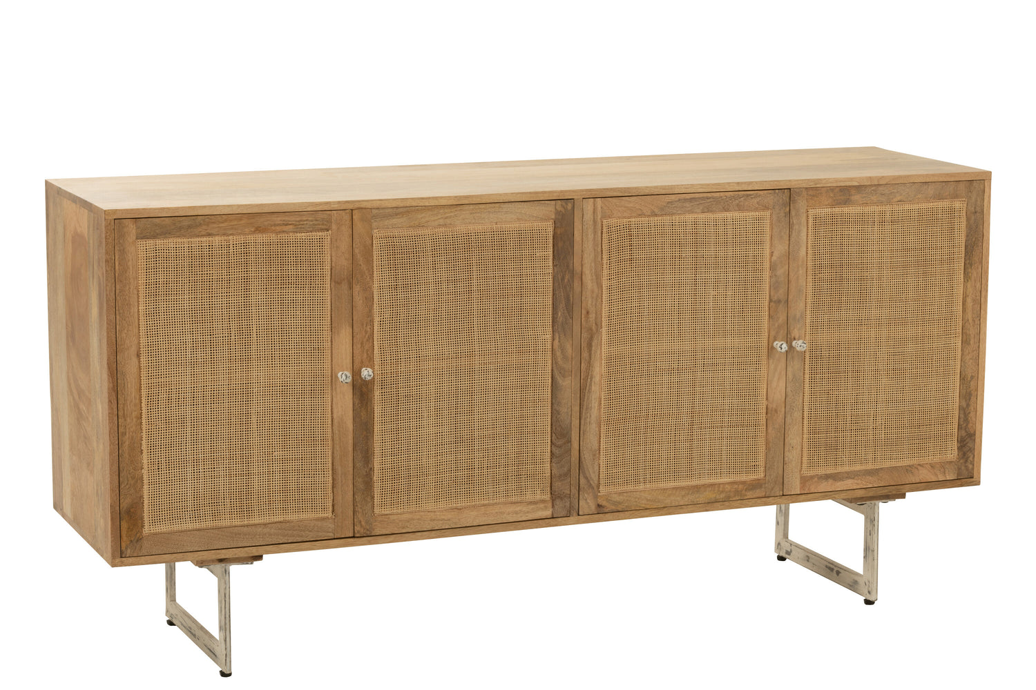 J-line - Dressoir Rattan Mangohout Naturel - 170x45x80cm