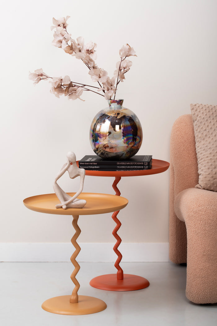 Leitmotiv - Bijzettafel Zig Zag Large - Helderoranje