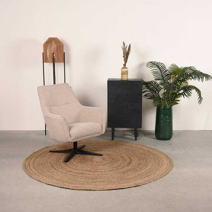 LABEL51 - Ladekast Cotia - Zwart Mangohout - Zwart Metaal