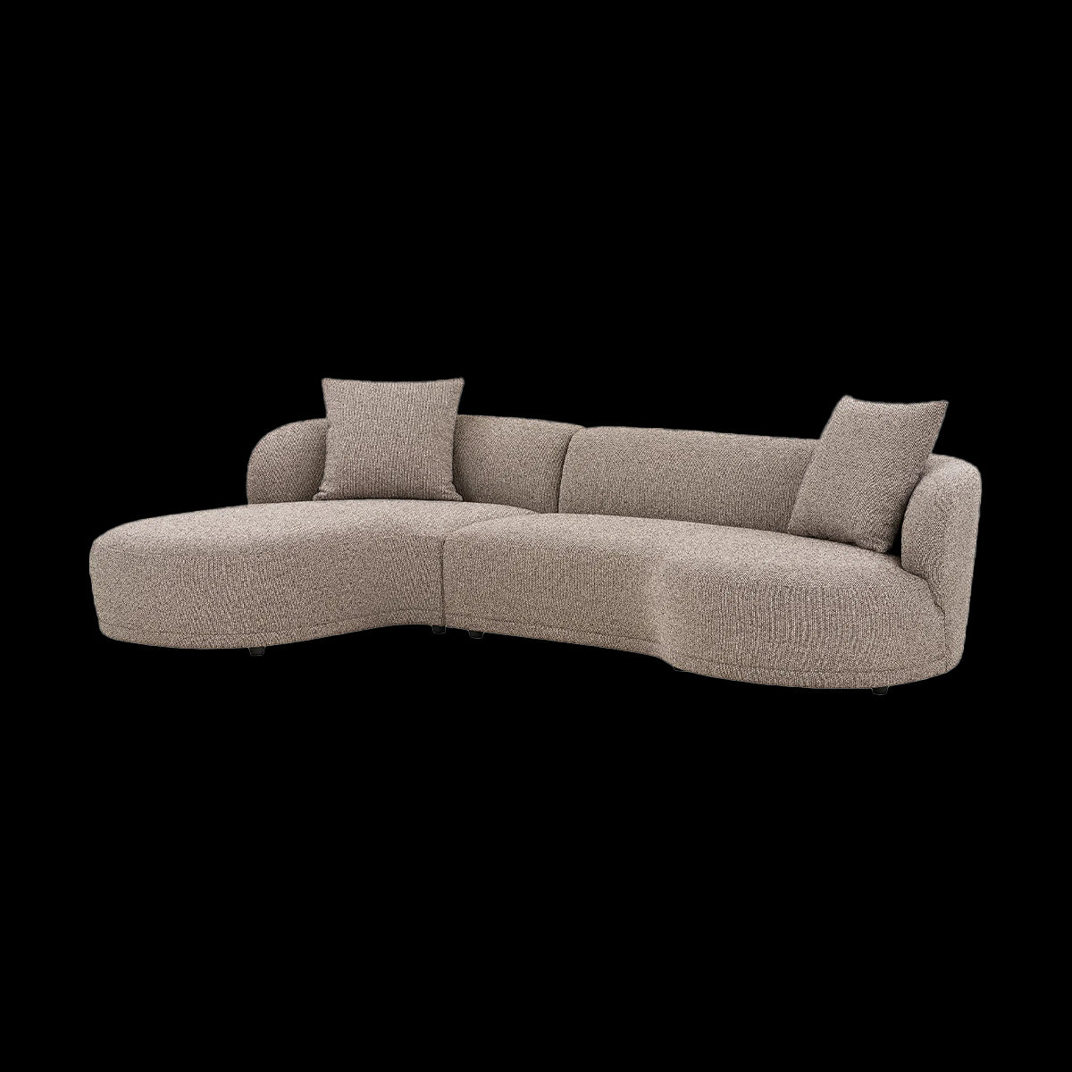 Artichok Mandy Gestoffeerde 3,5-Zits Hoekbank Bruin - Links - 294 cm