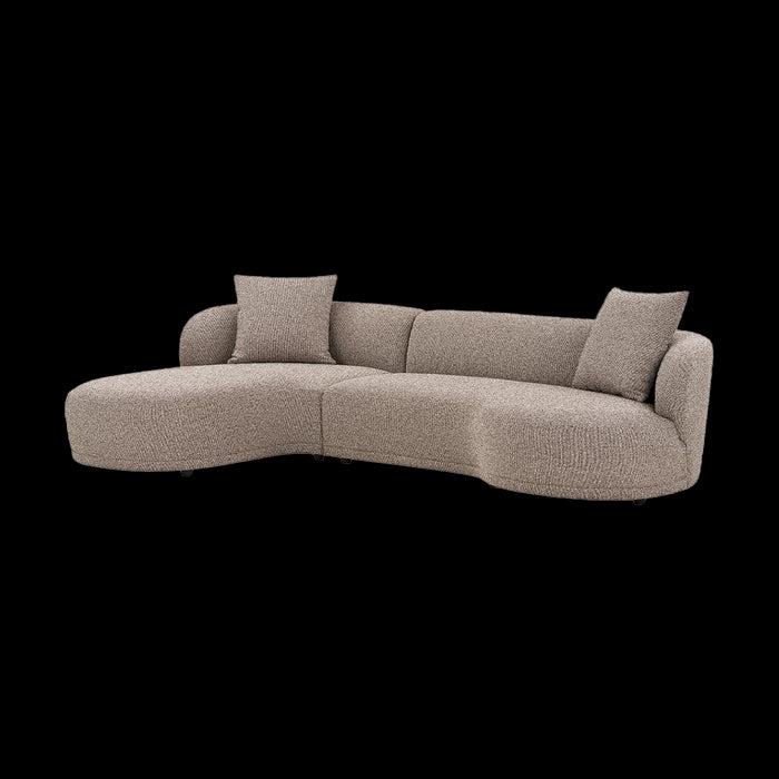 Artichok Mandy Gestoffeerde 3,5-Zits Hoekbank Bruin - Links - 294 cm