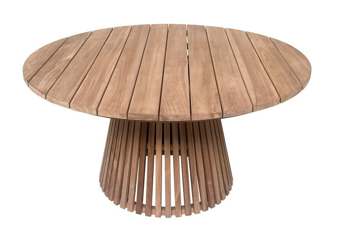 Livingfurn - Tuintafel Naturel Teakhout - 150x150x76cm - Cindo