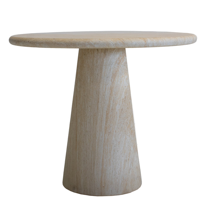 DÉJA Living - Tuintafel Travertin - Rond - 80x80x76cm - Brunn
