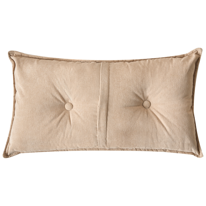 Beliani - DOLVA - Hoekbank - Beige - Linkerzijde - 294 cm - Corduroy