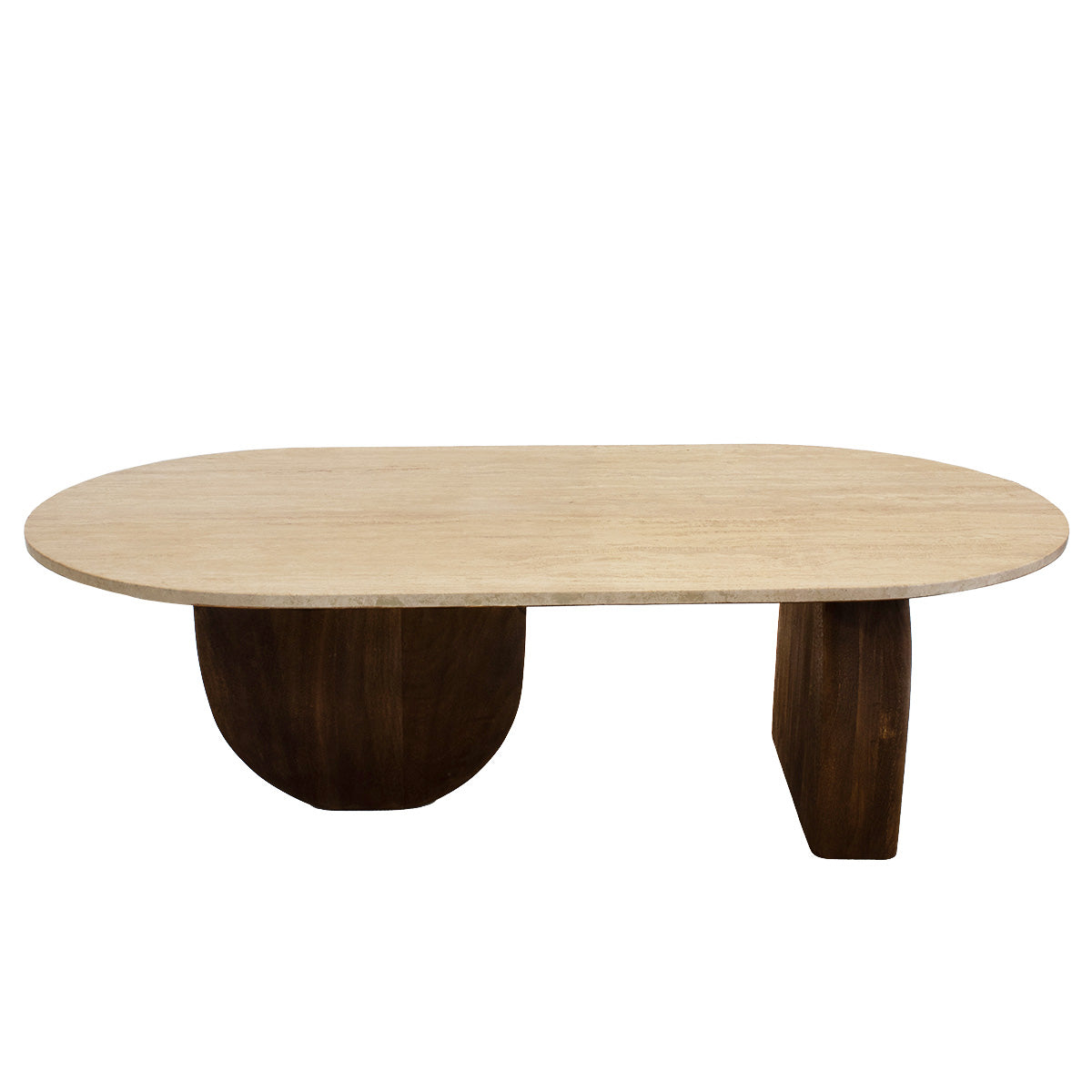 Giga Meubel - Salontafel Travertin - Bruin - 120x65x38cm - Wessel
