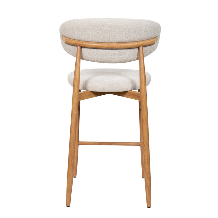 Giga Meubel - Barstoel - Beige- Zithoogte 65cm - Alexia - Set van 2