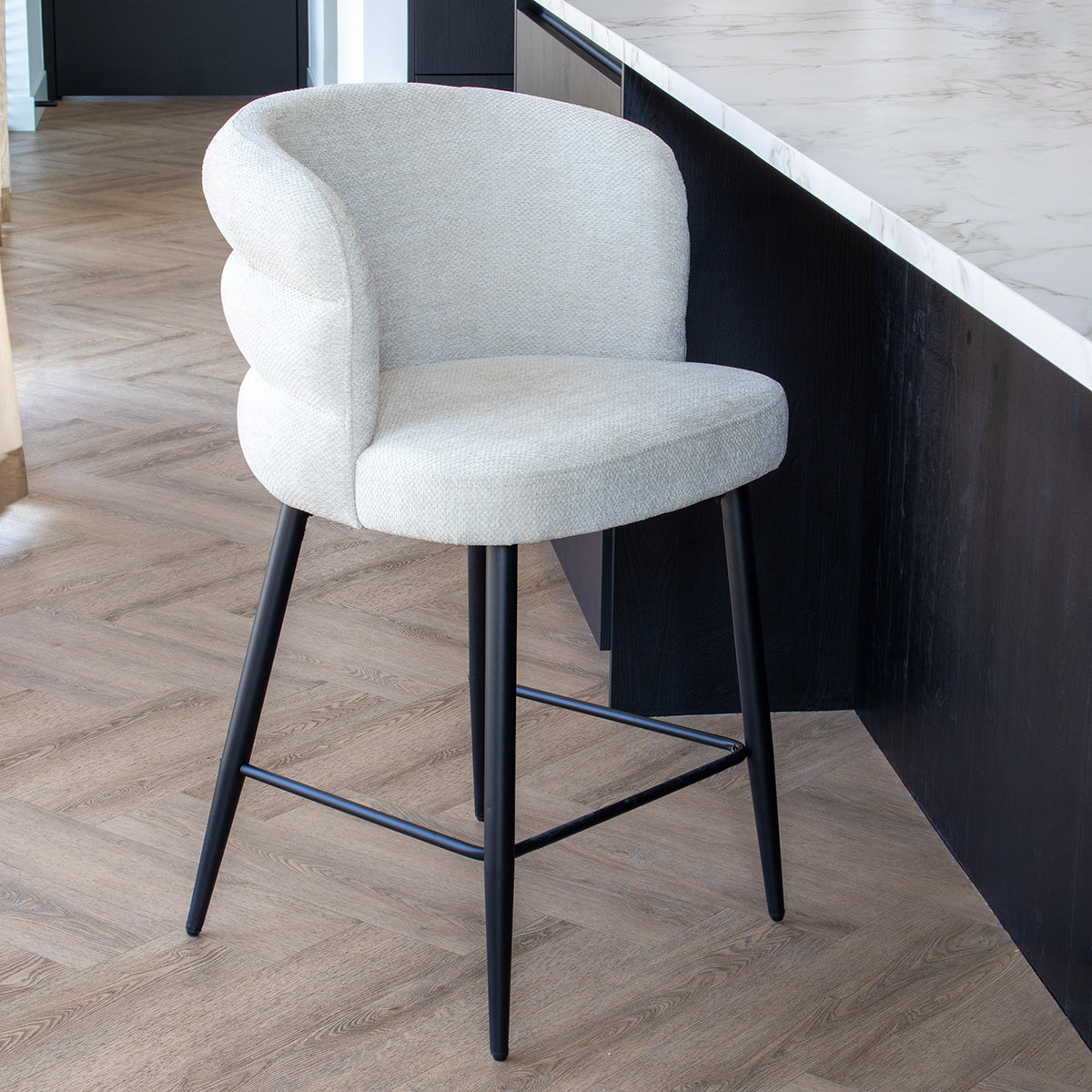 DÉJA Living - Barkruk Taupe - Zithoogte 75cm - Félix - Set van 2