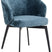 Richmond Interiors Amphara Blauw Chenille Eetkamerstoel