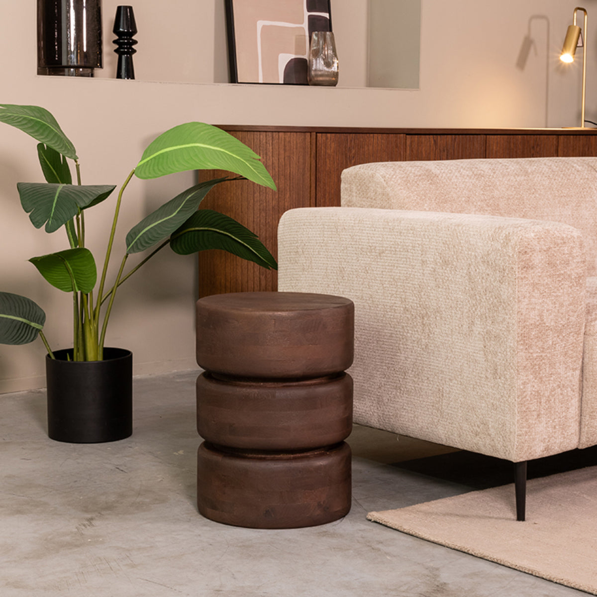 LABEL51 - Bijzettafel Milly - Espresso Mangohout