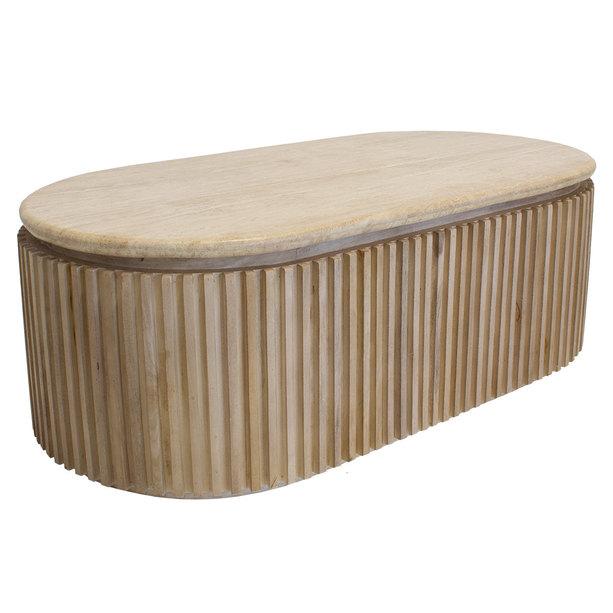 Giga Meubel - Salontafel Travertin - Naturel - 120x60x40cm - Sven