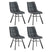 Furnihaus Eetkamerstoel Dexx - Antraciet - Set van 4