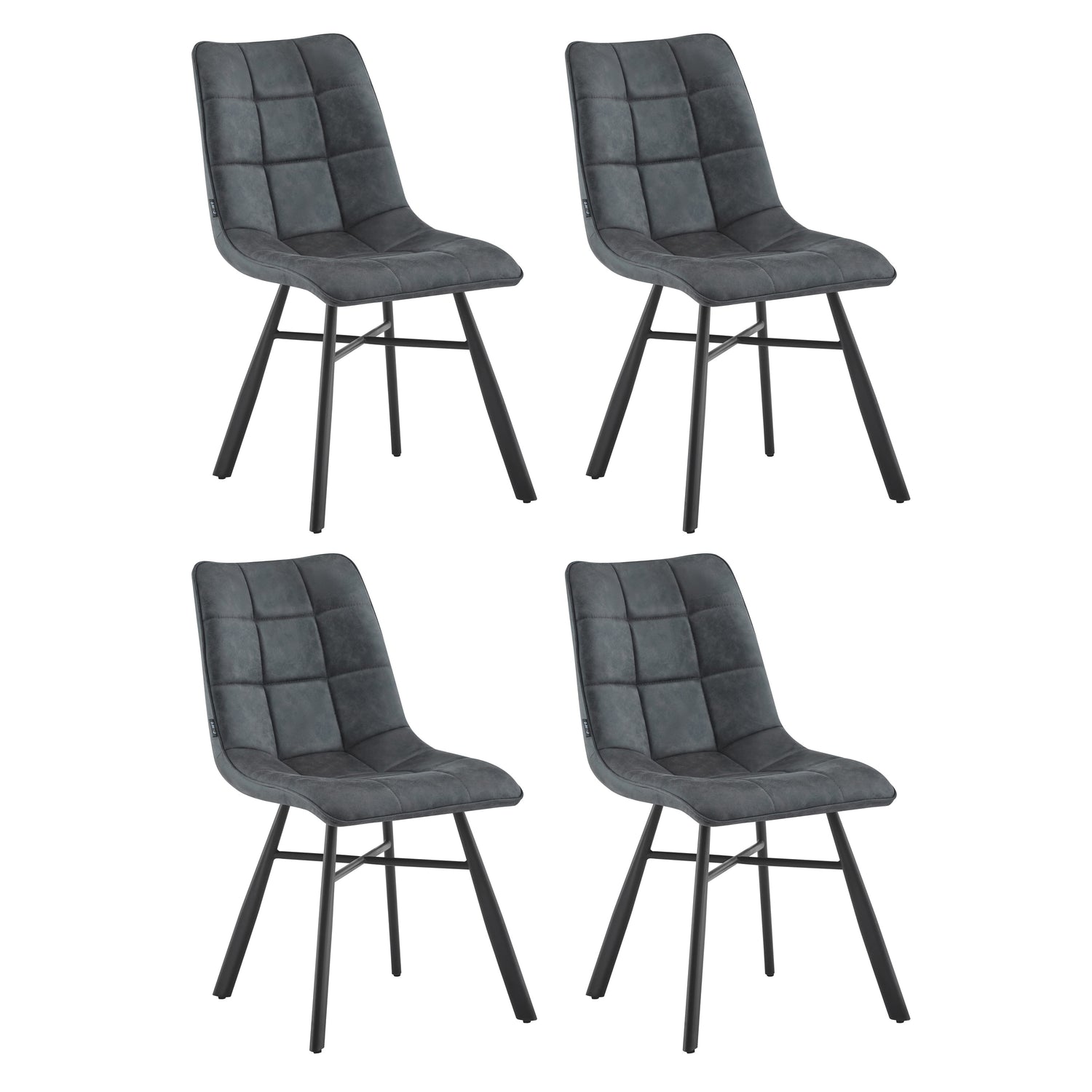 Furnihaus Eetkamerstoel Dexx - Antraciet - Set van 4