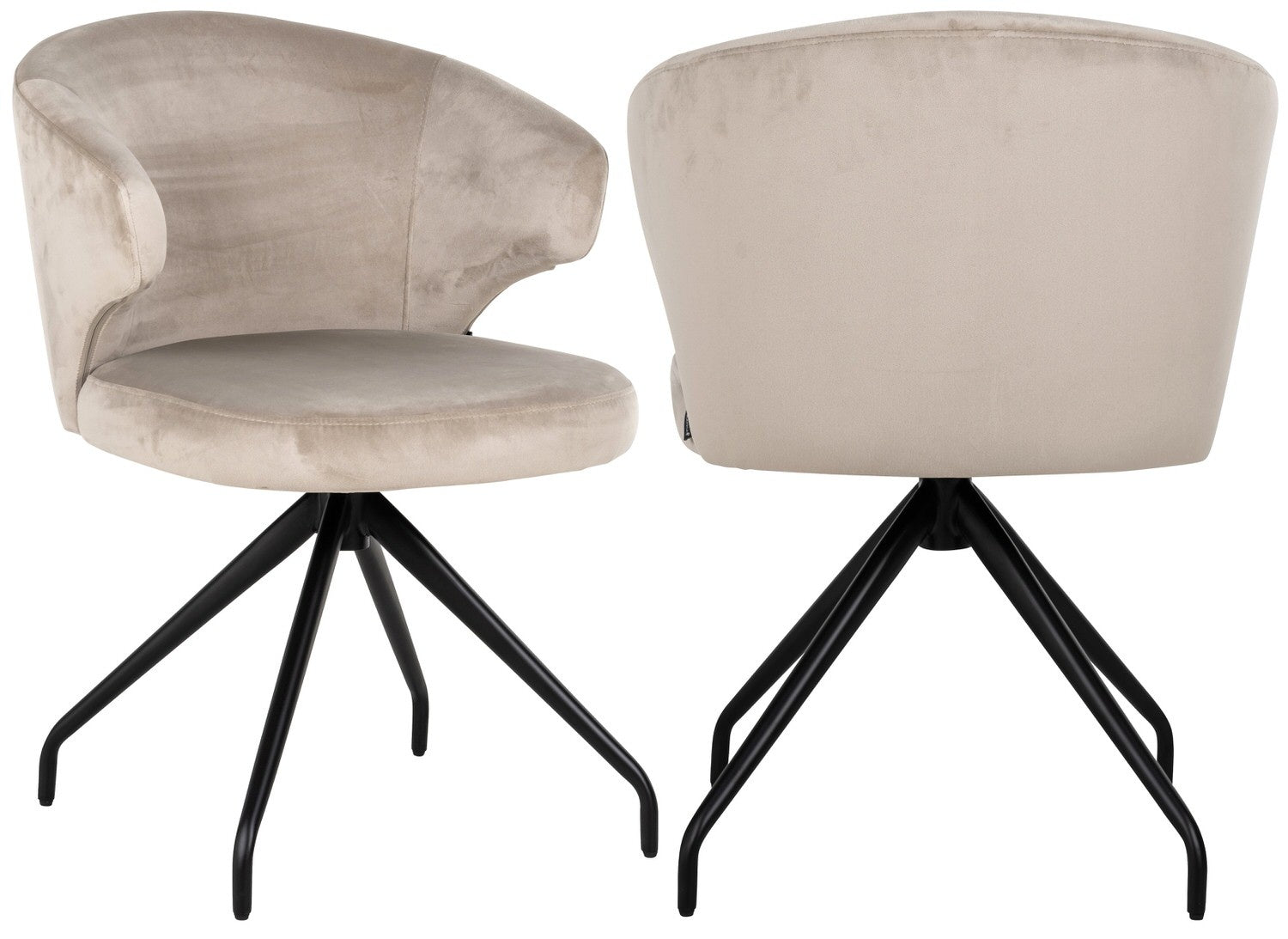 Richmond Interiors Milly Khaki Velvet Draaistoel