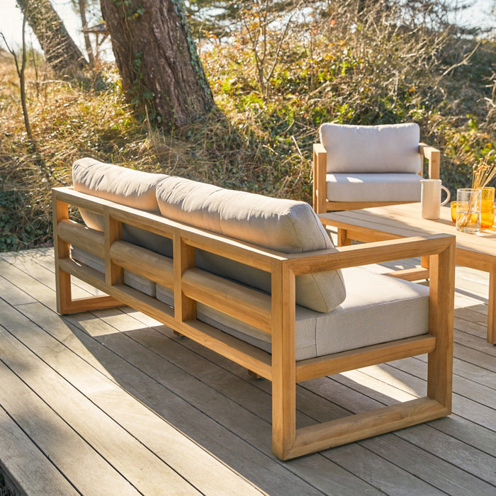 Tikamoon - 3-zits tuinbank in massief teakhout Noah