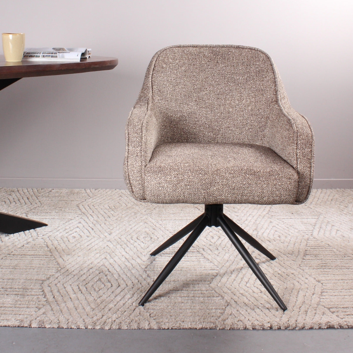 DS4U Loisa armstoel terugdraai - taupe