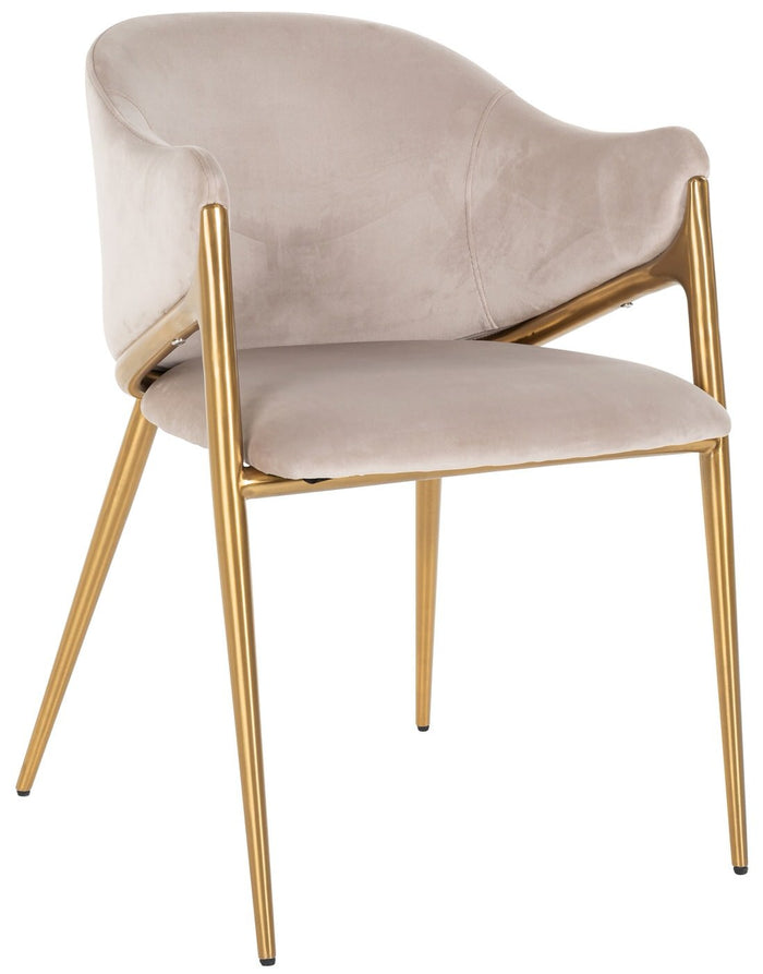 Richmond Interiors Gwen Khaki Velvet Eetkamerstoel