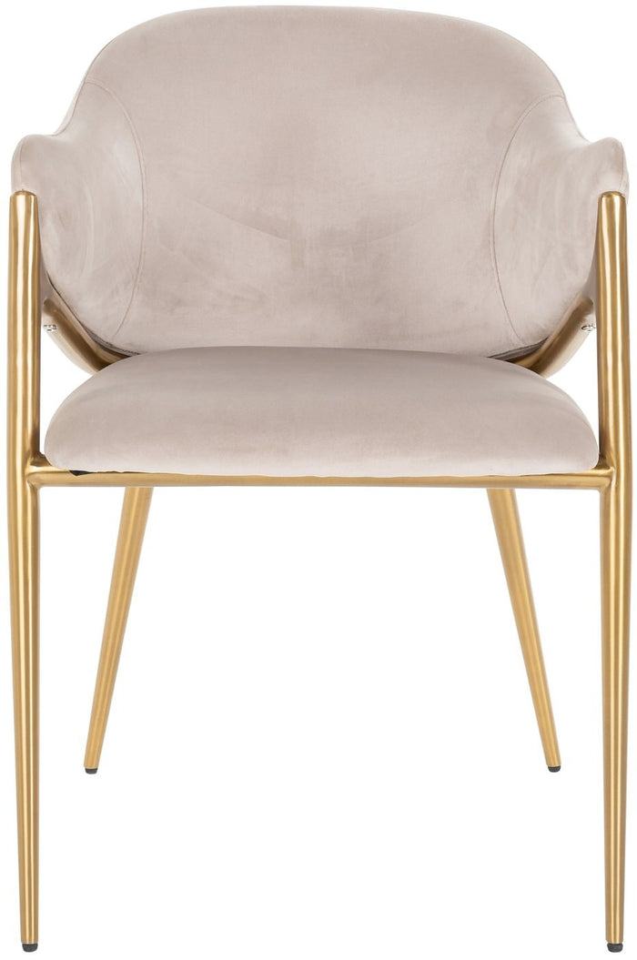 Richmond Interiors Gwen Khaki Velvet Eetkamerstoel