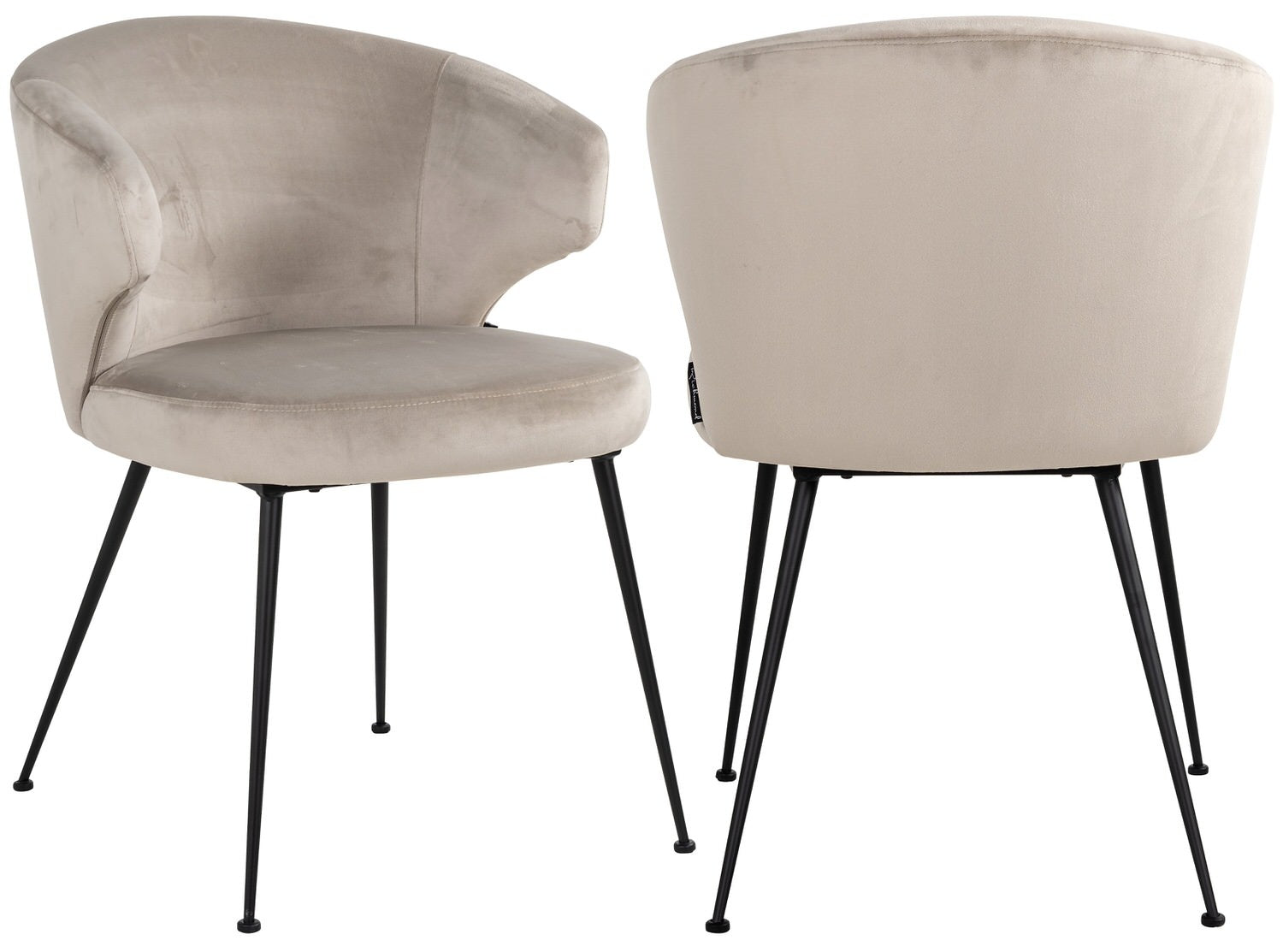 Richmond Interiors Xandra Khaki Velvet Eetkamerstoel