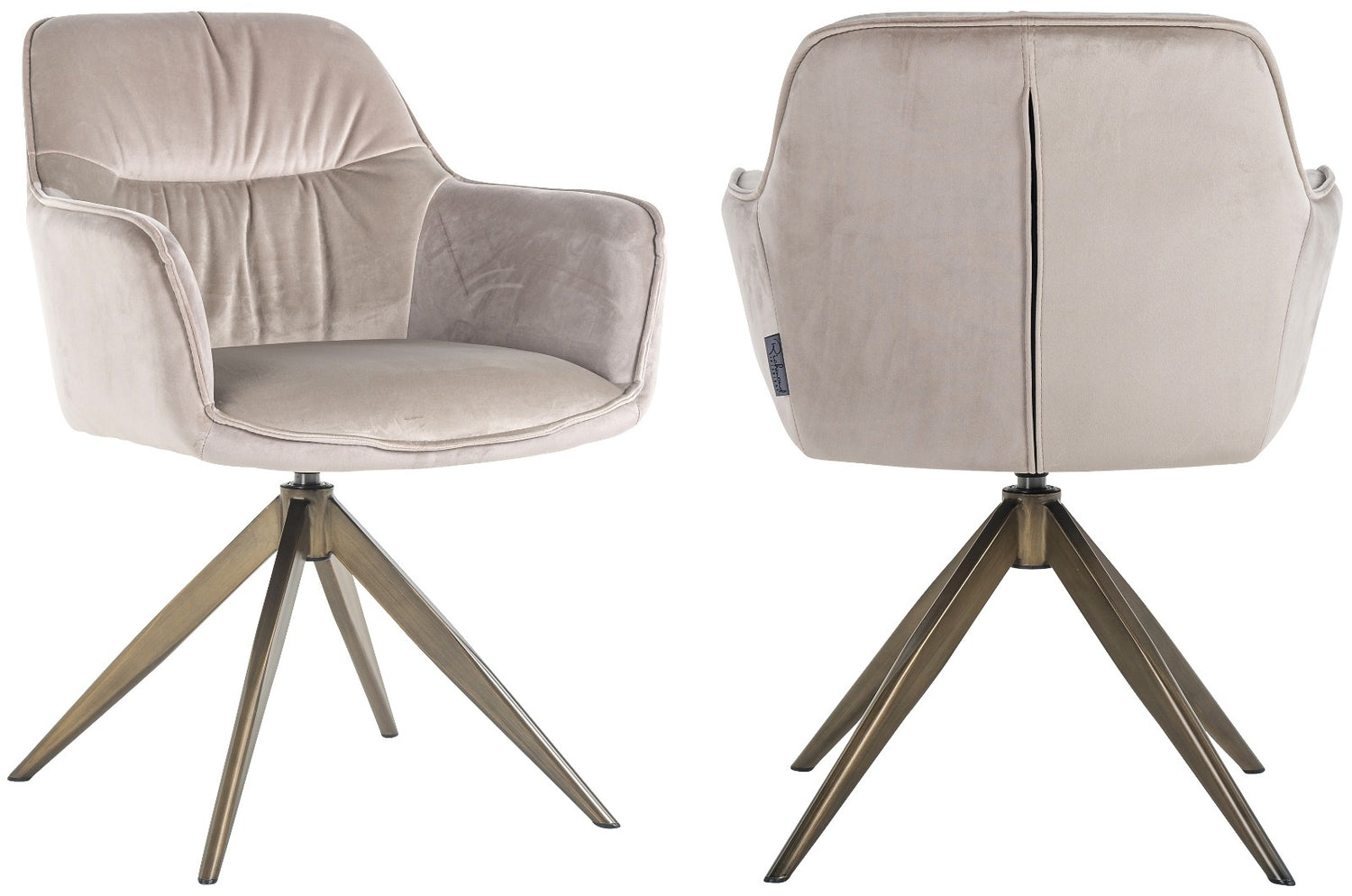 Richmond Interiors Aline Draaistoel Khaki Velvet