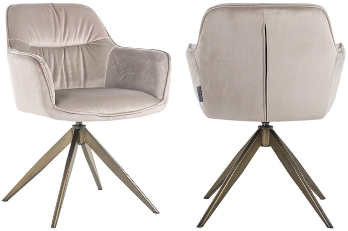 Richmond Interiors Aline Draaistoel Khaki Velvet