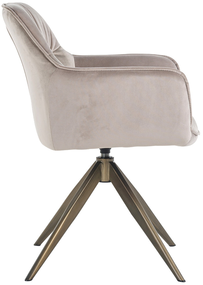 Richmond Interiors Aline Draaistoel Khaki Velvet