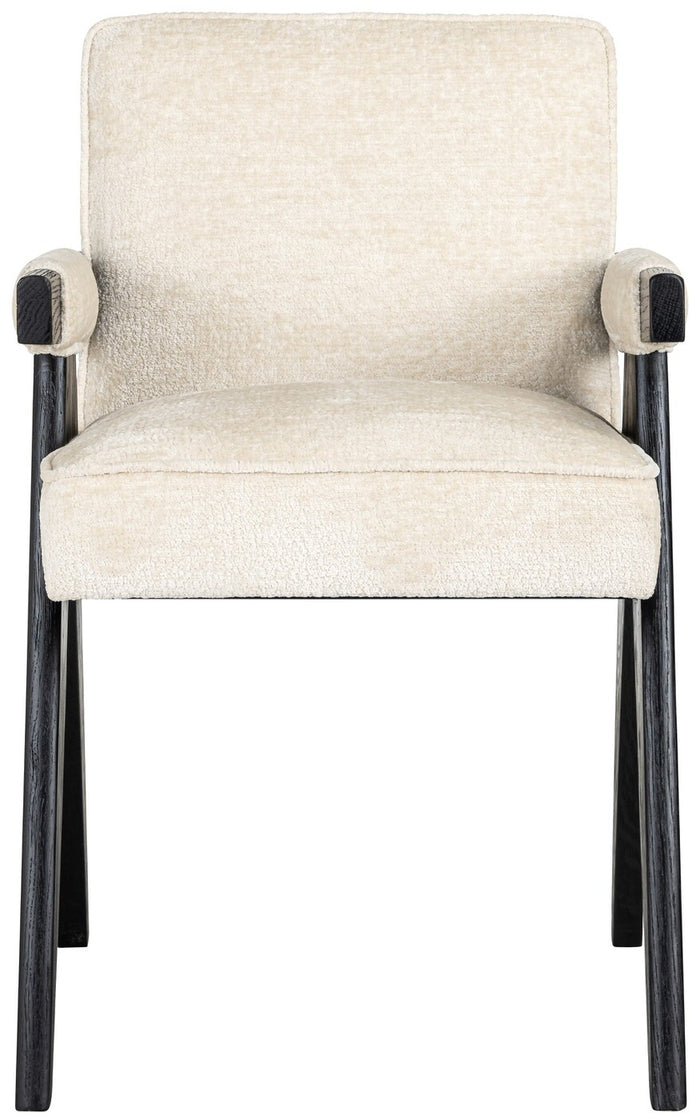 Richmond Interiors Cooper Wit Chenille Eetkamerstoel