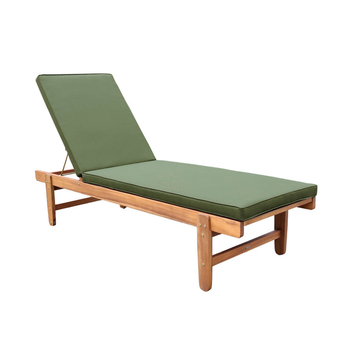 sweeek - Houten ligstoel met meerdere standen en wielen (set van 2)