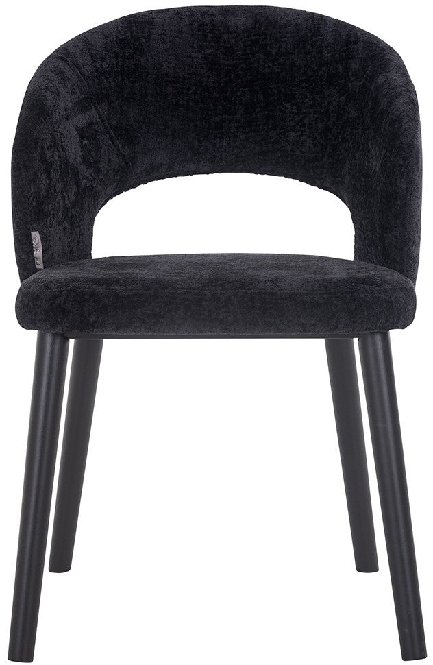 Richmond Interiors Savoy Eetkamerstoel Zwart Chenile