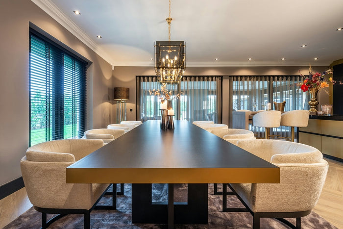 Richmond Interiors Emerson Eetkamerstoel Wit Chenille