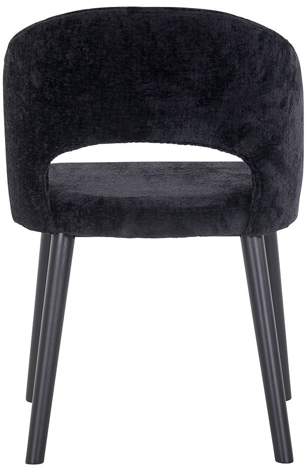Richmond Interiors Savoy Eetkamerstoel Zwart Chenile
