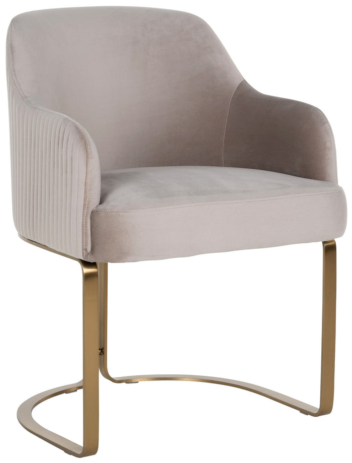 Richmond Interiors Hadley Velvet Khaki Eetkamerstoel