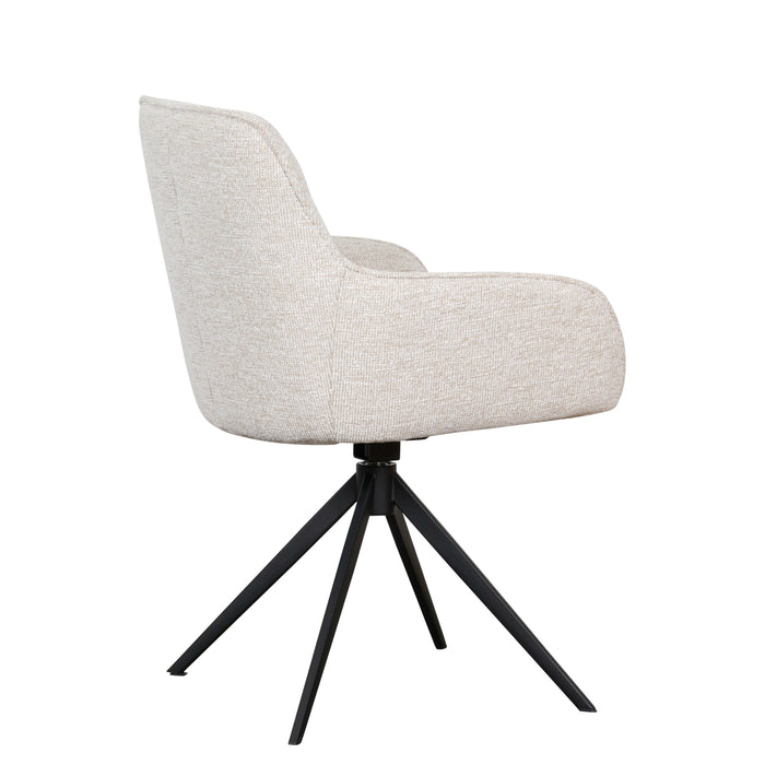 Eetkamerstoel Look - Beige|Creme - Textiel