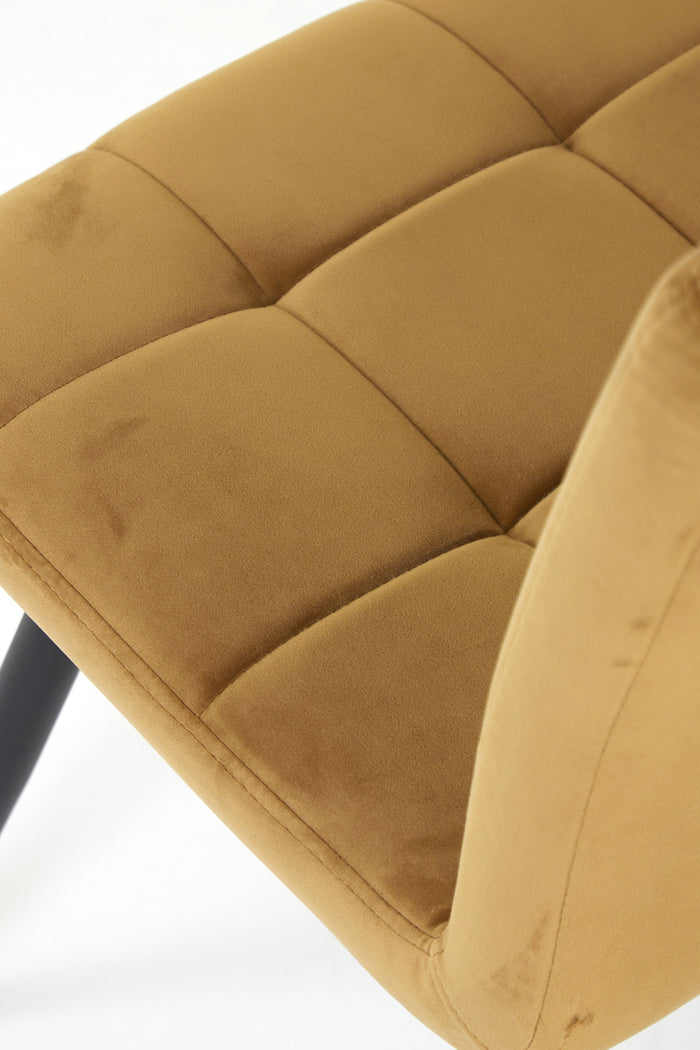 Light&living Eetkamerstoel 50,5x44,5x82 cm OLIVE velvet karamel-zwart