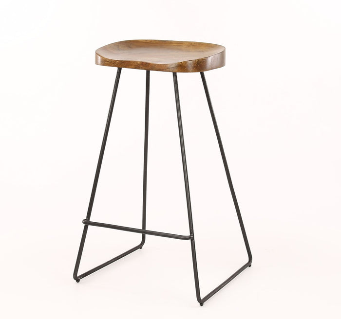 AnLi Style Barstoel houten zitting - Massief acacia - set van 4