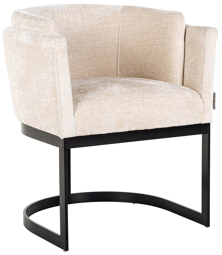 Richmond Interiors Emerson Eetkamerstoel Wit Chenille