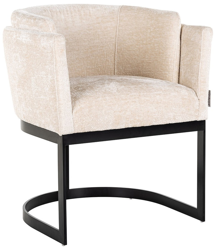 Richmond Interiors Emerson Eetkamerstoel Wit Chenille