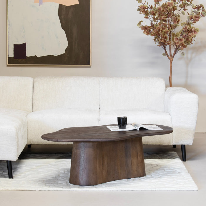 Giga Meubel - Salontafel Jessie Organisch Donkerbruin 120cm