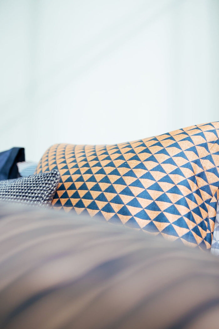 Dekbedovertrek Diamonds Oceanview | 140 x 200|220 cm | Bruin | Blauw