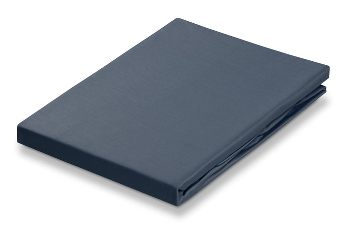 Satin Hoeslaken Oceanview | 140 x 200 cm | Grijs | Blauw