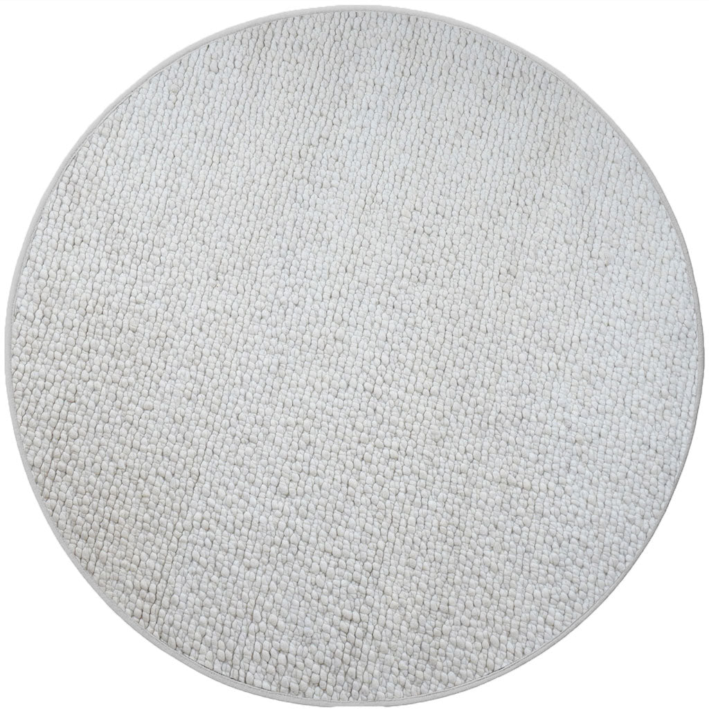 Veer Carpets - Vloerkleed Steve Wit Rond ø160 cm