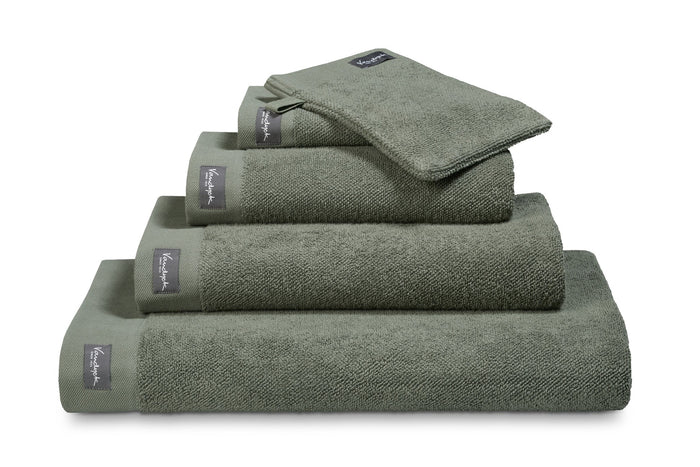 Gastendoek Home Uni Olive | Groen | Katoen