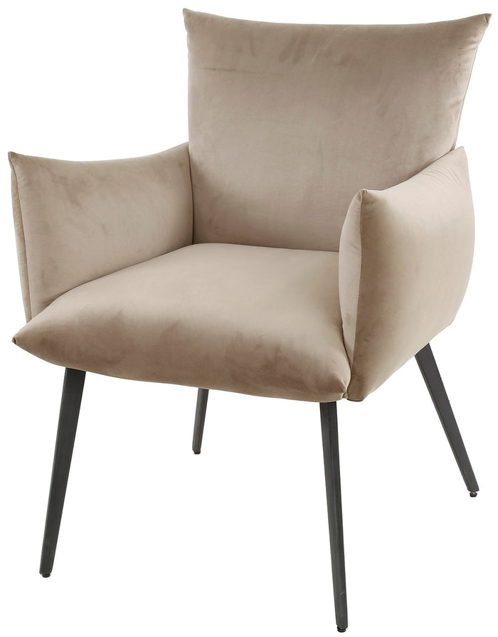 Davidi Design Lobby Champagne Velvet Eetkamerfauteuil