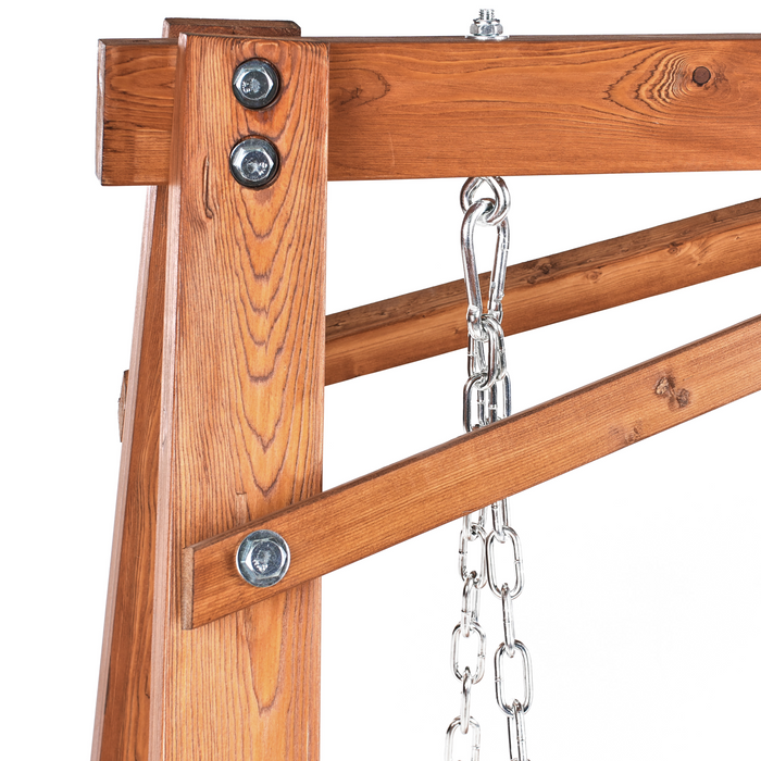 Beliani - FICARELLA - Schommelbank - Bruin - Larikshout